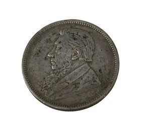 Moneda de plata de 2 chelines del presidente Johannes Paulus Kruger de Sudáfrica 1897 - Imagen 1 de 4