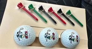 NEW Mickey & Co Sports Club Club de Golf 3 Golf Balls 6 Tees Vntg Disney Resort - Picture 1 of 3