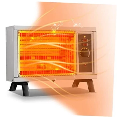  Radiant Heater Electric Space Heater Fast Heating with Adjustable White - Image 1 of 4