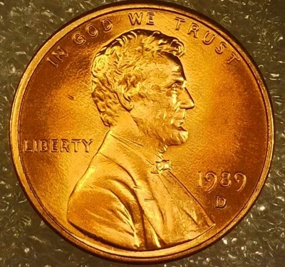 🔥 BU (RD) 1989-D LINCOLN MEMORIAL CENT *DOUBLED DIE OBVERSE VARIETY - Image 1 of 4