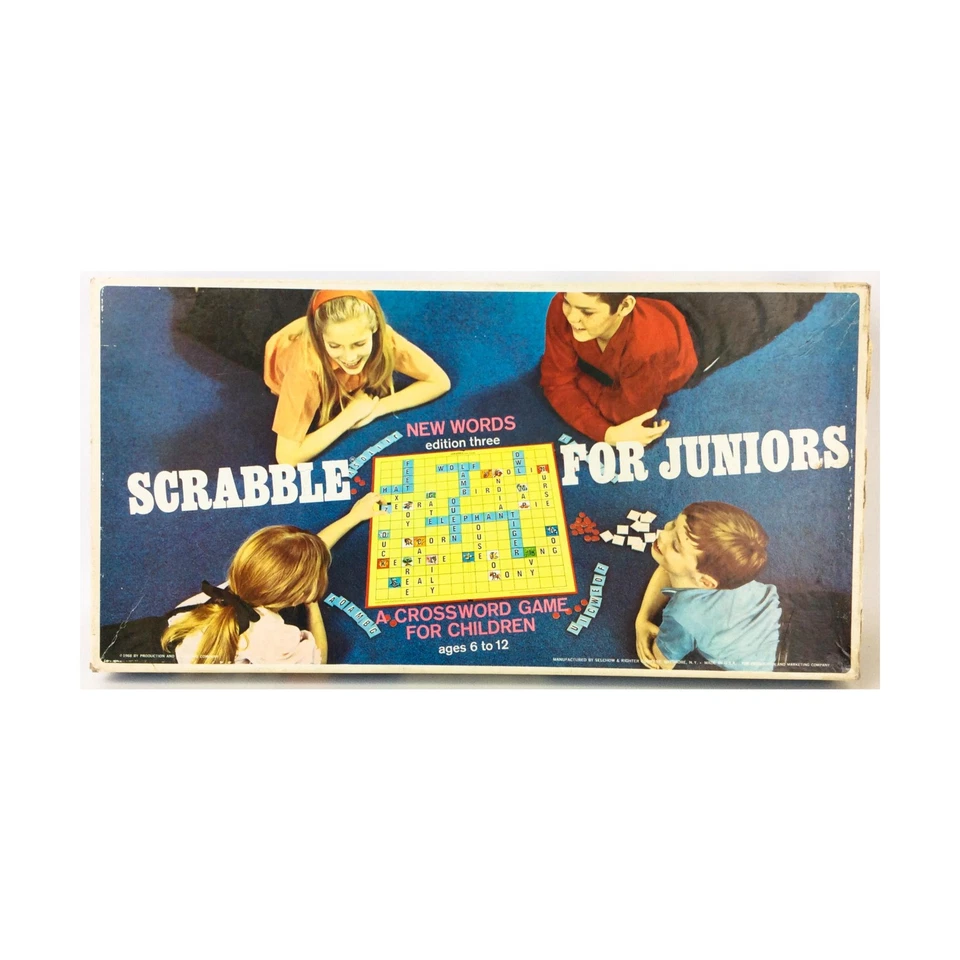 Selchow & Righter Boardgame Scrabble for Juniors (1968 Ed) Box Fair/VG+ - Image 1 of 1