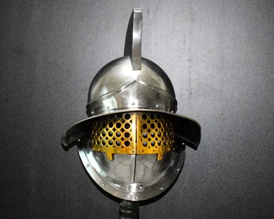 Halloween Gladiator  Murmillo Helmet Gladiator Combat SCA larp & reenactment - Image 1 of 4