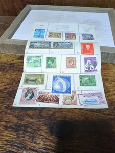 Large Stamp Lot Foreign 18 Peru Jamaica Nicaragua Trinidad Tobago Bahamas Delor  - Picture 1 of 19