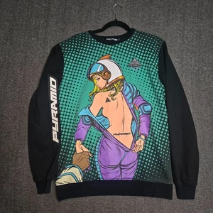 Black Pyramid Chris Brown Astronaut Girl Pop Art Sweatshirt Size Medium - Picture 1 of 10