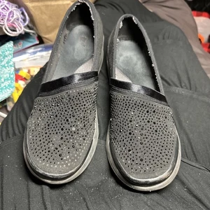 Zapato cómodo mocasín sin cordones lavable negro Bzees Lollipop 10 - Imagen 1 de 15