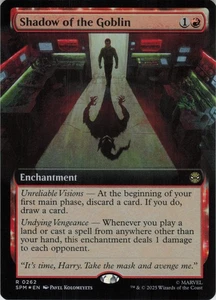 Shadow of the Goblin (arte extendido) R Marvel's Spider-Man 262 casi nuevo lámina Magic The Gathering - Imagen 1 de 2