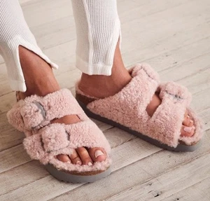BIRKENSTOCK Papillio Teddy Crystal Rose Arizona Big Buckle Shearling 37 / US 6 NEU - Bild 1 von 12