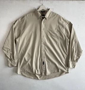 Camicia vintage Gant USA morbida twill uomo taglia large beige 100% cotone morbida manica lunga - Foto 1 di 10