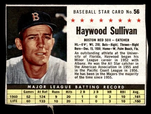 1961 Post Cereal #56 Haywood Sullivan - Picture 1 of 2