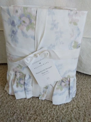 NWT Pottery Barn LoveShackFancy Manorbrooke Bouquet Printed Queen Sheet Set - Image 1 of 4