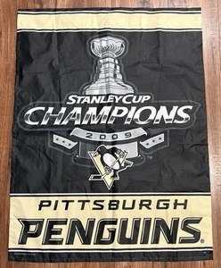 Pittsburgh Penguins 2009 Stanley Cup Champions Bandera Bandera NHL Hockey 2X3 - Imagen 1 de 2