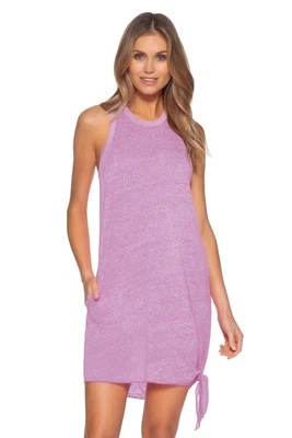 Nuevo vestido de baño BECCA para mujer transparente púrpura liso XS/S Foto 1 de 4