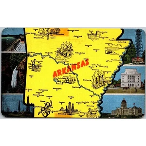 Arkansas Travel Souvenir Postcard Vintage Landmarks Roadside Attractions A22 - Picture 1 of 2