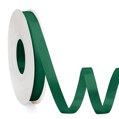 Green Double Faced Satin Ribbon 3/8 Inch x 25 Yards for Gift Wrap Bows - Image 1 of 4