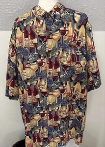 Vintage Reyn Spooner Shirt Wine Grapes XL Mens Rayon Hawaiian Aloha USA - Picture 1 of 4