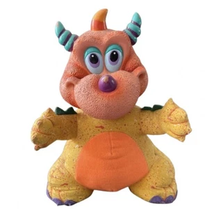 Vintage Russ Berrie WuggaWuff Happi Glumps Plush Vinyl Dragon - Picture 1 of 12