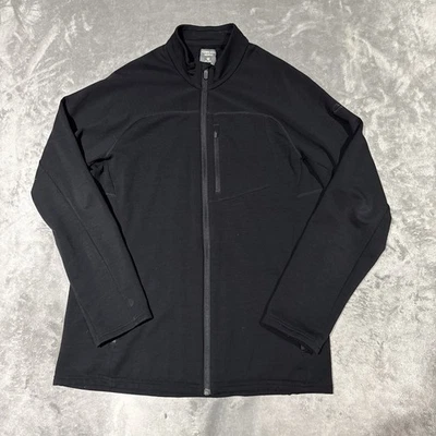 Chaqueta Icebreaker Para Hombre Mediana Negra GT Lana Merino Cremallera Completa Exterior Foto 1 de 4