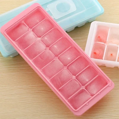 16-fach Eiswürfelform mit Deckel aus Kunststoff für Jelly und Eis - Bild 1 von 4