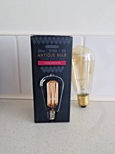 x1 OASIS 60W ST58 ES (Large Screw) Pear-Shaped ANTIQUE Bulb - BNIB - QUALITY - Picture 1 of 3