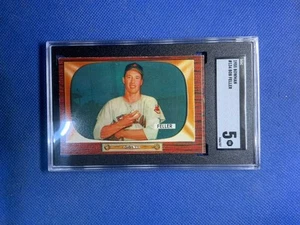 1955 Bowman #134 Bob Feller SGC 5 - Picture 1 of 2