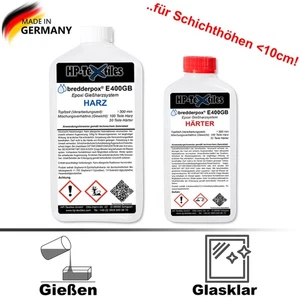 2K Epoxidharz HP-E400GB transparentes Gießharz bis 10 cm Schichthöhe klar resin - Bild 1 von 9