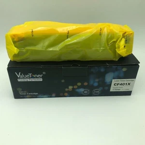 ValueToner Laser Toner Cartridge CF401X Cyan High Yield HP 201X Hewlett Packard - Picture 1 of 7