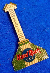 CANCUN MEXICO *ANCIENT MAYAN PYRAMID TEMPLE BUILDING GUITAR Hard Rock Cafe PIN - Picture 1 of 1