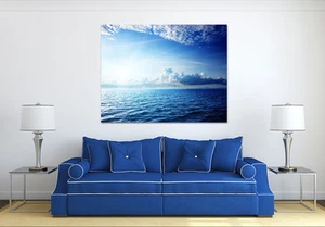 3D Blue Sky Sea 8614 Wall Stickers Vinyl Murals Wall Print Deco AJSTORE UK Lemon - Picture 1 of 4