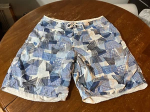 Element men’s board shorts swim trunks surfing size 40 vintage blue white Y2K - Picture 1 of 11