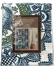 Anthology Bungalow Teal Shower Curtain 72" " 100 Cotton