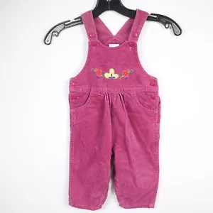 Vintage Carters Baby Toddler Overalls Embroidered Floral 18-24 Mos 100% Cotton - Picture 1 of 4