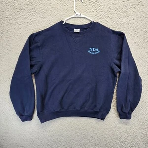 Sudadera NDA Notre Dame Academy Adulto Talla Mediana Azul Cuello Redondo Pullover - Imagen 1 de 8