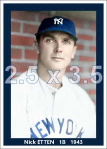 Nick Etten - 1943 New York Yankees - choose a style - colorized print - Picture 1 of 3