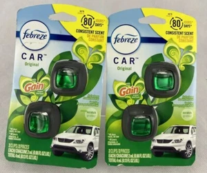 2 Packs Febreeze Car Vent Air Freshener Clip GAIN Scent 2 Clips Per Pack Total 4 - Picture 1 of 7