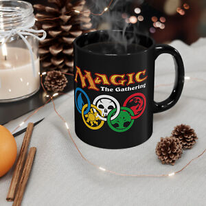 MTG Magic The Gathering Logo 11 uncji Kawa Herbata Czarny kubek