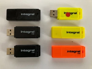 Job Lot 8GB x 6 Integral USB 2.0 Flash Drive Memory Sticks - Photo 1/1