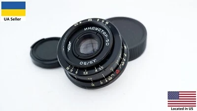 Glossy KMZ Industar 50-2 3.5/50 pancake lens SLR & Digital M42 mount portrait - Image 1 of 4