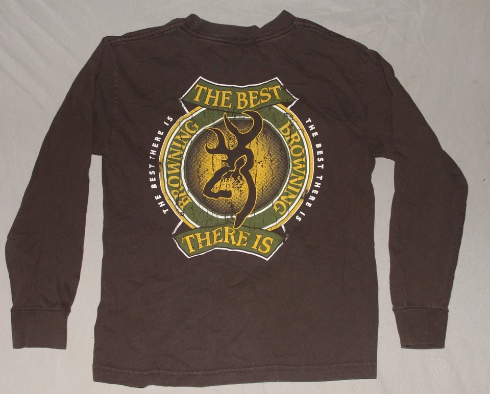 Children Browning Long Sleeve Shirt Size M Brown The Best There Is Graphic - Image 1 of 3
