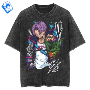 T-Shirt Cartoon maniche corte da Uomo Dragon Ball Future Trunks Super Saijan - Picture 1 of 9