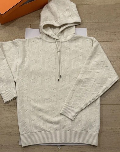 HERMÈS FELPA CON CAPPUCCIO HERMES H NUOVA CON ETICHETTE TAGLIA 36 beige