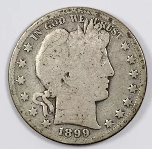 1899-S Barber Silver Half Dollar 50C San Francisco - Picture 1 of 2
