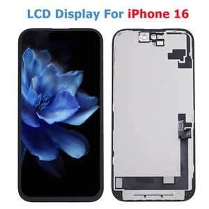 Conjunto digitalizador de pantalla táctil de repuesto para pantalla LCD de 6,1" para Apple iPhone 16 - Imagen 1 de 8