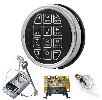WAH LIN PARTS Gun Safe Lock Replacement Safe Electronic Lock With Solenoid Lock &2Override Key