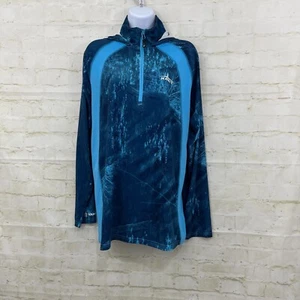 Habit Shirt Mens Medium Blue Reeltree Fishing Hooded Solar Factor Long Sleeve - Picture 1 of 13