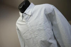 J Crew Flex Oxford Slim Fit Dress Shirt Plaid Button Up Front Pocket Mens Sz XL - Picture 1 of 10