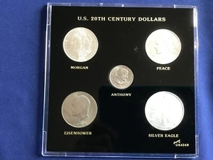1884-2007 US 20th Century Dollars 5 Coins Brilliant Uncirculated 3 Silver CC0079 - Picture 1 of 8