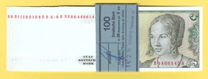 20x5 DM 1960 RAR Fortlaufende Nummern kassenfrisch unc UV-aktiv Original Bündel - Bild 1 von 3