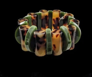 Bracciale stretch kate spade urban jungle acetato stile MCM - Foto 1 di 2