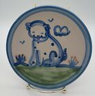 M A Hadley Pottery Plate Dog Puppy  Stoneware Vintage