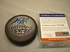 Mike Richards Signed Kings 2012 Stanley Cup Champs Hockey Puck PSA/DNA COA 1A - Picture 1 of 3